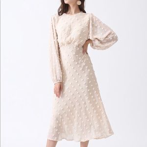 Cotton candy cream dress